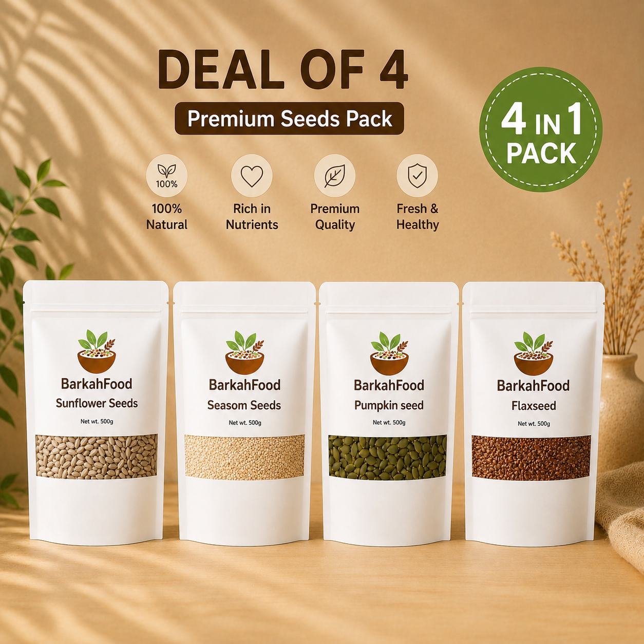 Pack Of 4 Mix Seeds (200g Each)