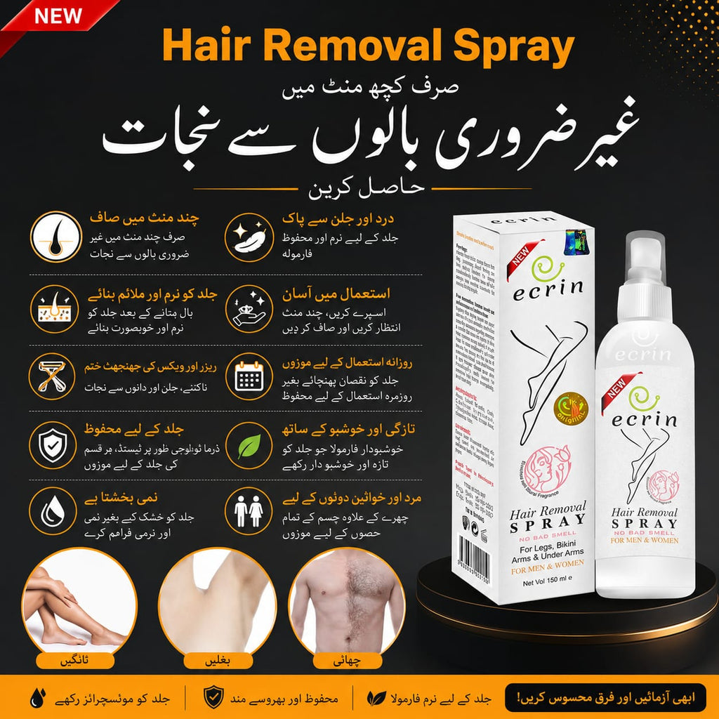 New Ecrin Hair Removal Foaming Spray -
