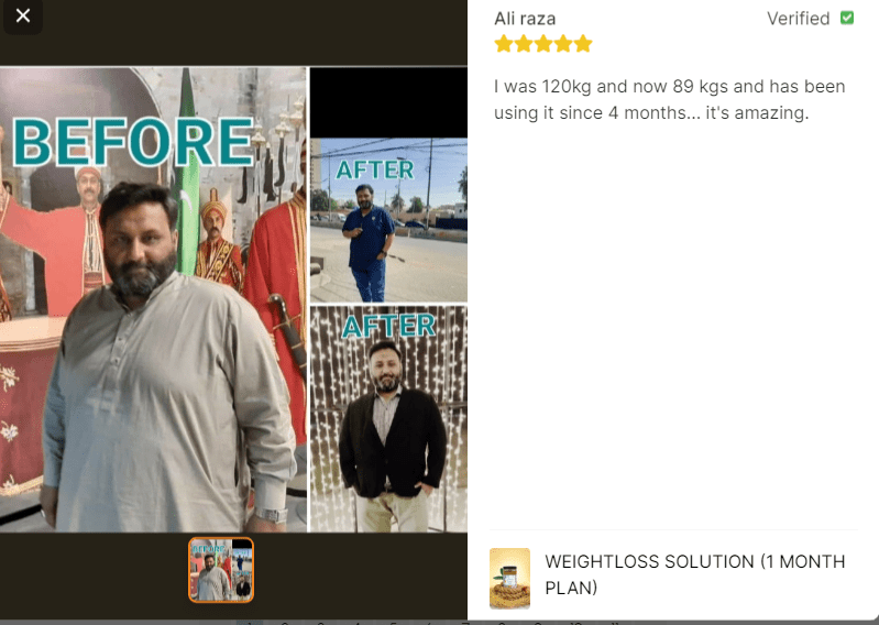 Weight Loss Solution 1 month plan