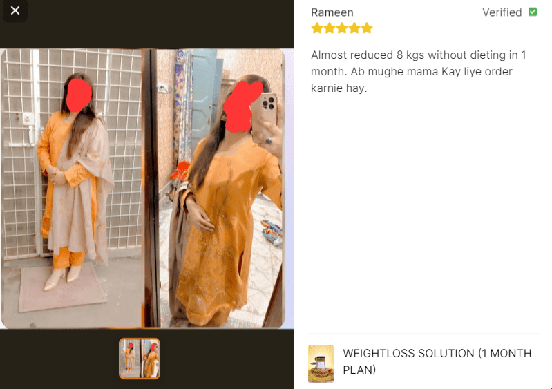 Weight Loss Solution 1 month plan